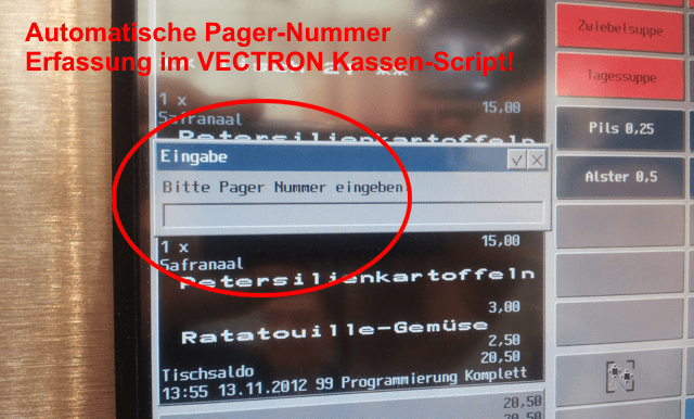 Vectron-Pagernummer-Abfrage