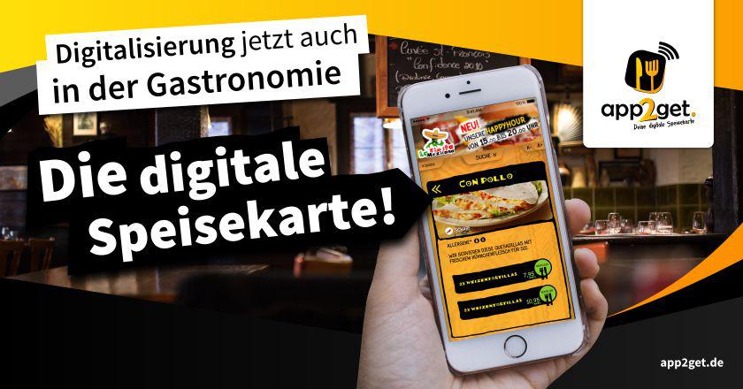 Die neue digitale Speisekarte app2get ist auch auf der Internorga Gastronomie Messe in Hamburg zu sehen