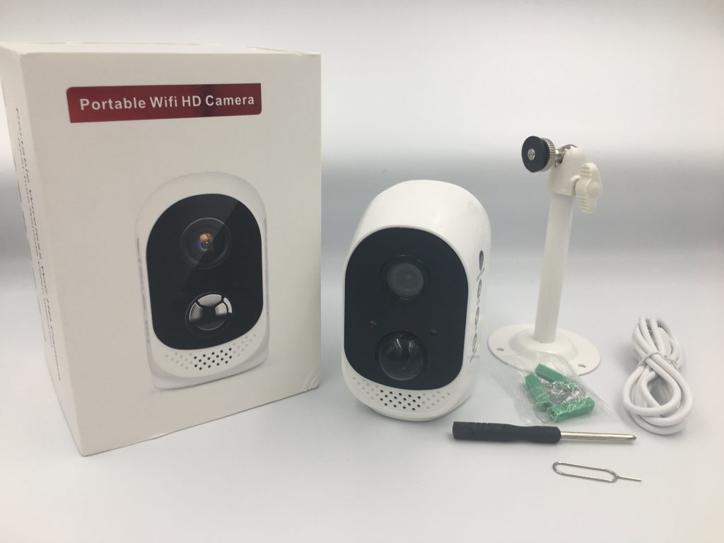Microshare-Porti-Lieferumfang Akku-Überwachungskamera