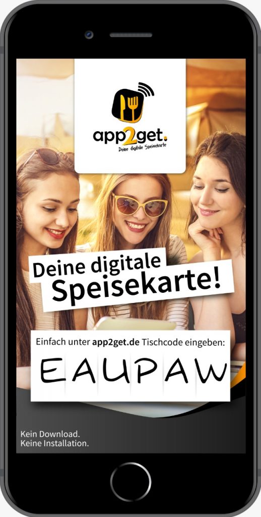 app2get Digitale Speisekarte für Gastronomie