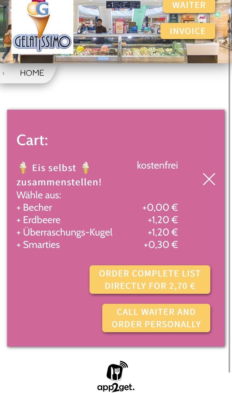 app2get-Live-Speisekarte