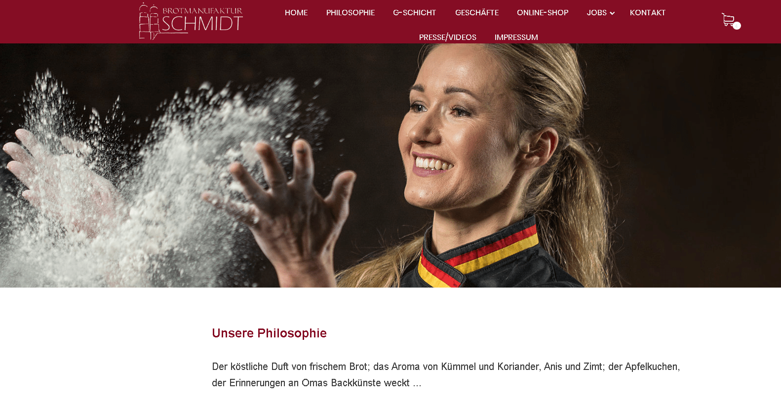 Website-Erstellung Brotmanufaktur Schmidt München 2018