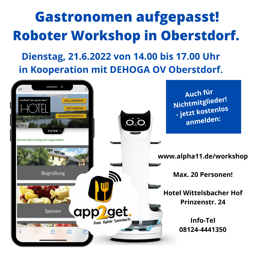 Workshop Oberstdorf Gastronomen Service-Roboter BellaBot KettyBot