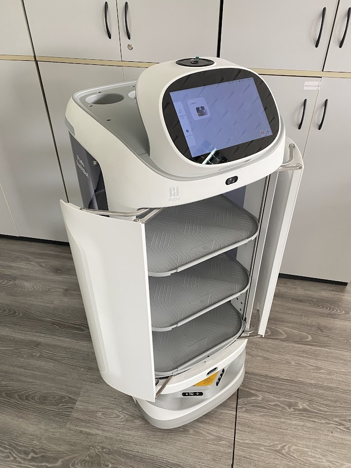 Pudu SwiftBot Service-Roboter mit passwortgeschützten Türen